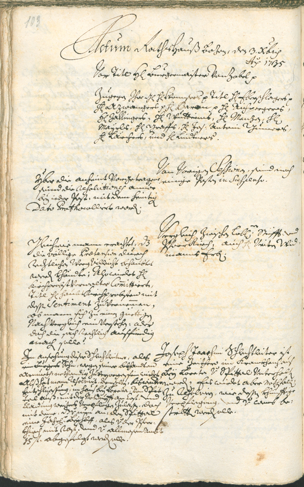 Archivio Storico della Città di Bolzano - BOhisto protocollo consiliare 1735/38 