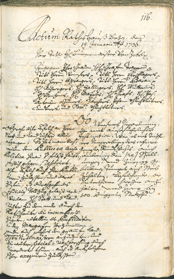 Archivio Storico della Città di Bolzano - BOhisto protocollo consiliare 1735/38 