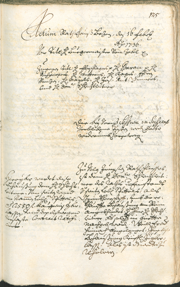 Archivio Storico della Città di Bolzano - BOhisto protocollo consiliare 1735/38 