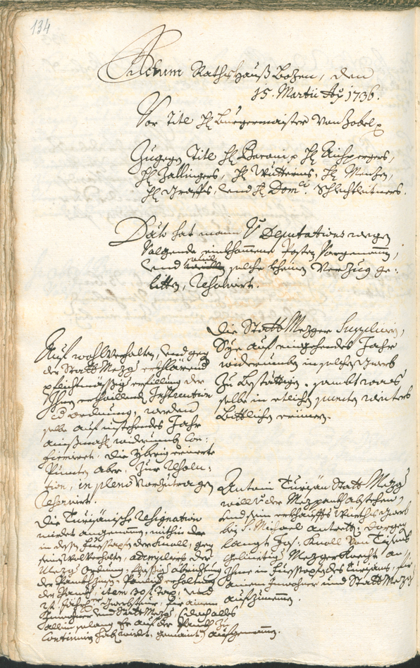 Archivio Storico della Città di Bolzano - BOhisto protocollo consiliare 1735/38 