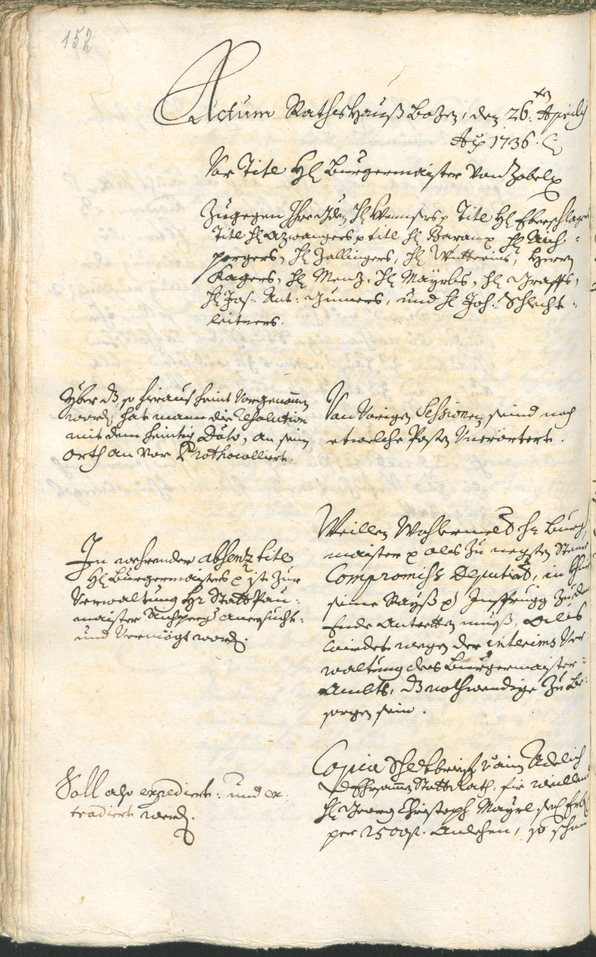 Archivio Storico della Città di Bolzano - BOhisto protocollo consiliare 1735/38 