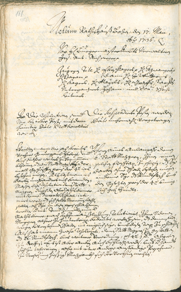 Archivio Storico della Città di Bolzano - BOhisto protocollo consiliare 1735/38 