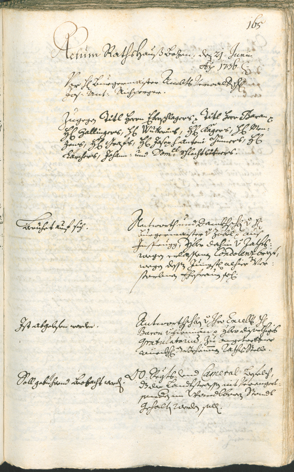 Civic Archives of Bozen-Bolzano - BOhisto Ratsprotokoll 1735/38 