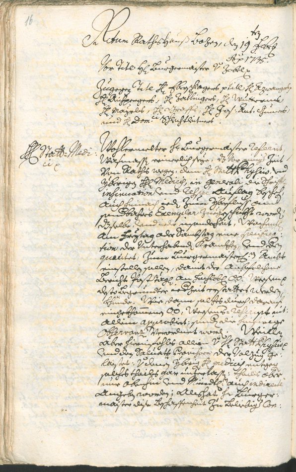 Archivio Storico della Città di Bolzano - BOhisto protocollo consiliare 1735/38 