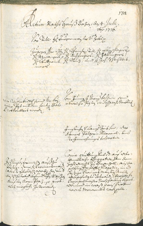 Archivio Storico della Città di Bolzano - BOhisto protocollo consiliare 1735/38 