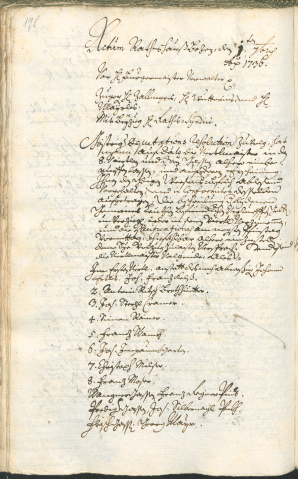 Archivio Storico della Città di Bolzano - BOhisto protocollo consiliare 1735/38 