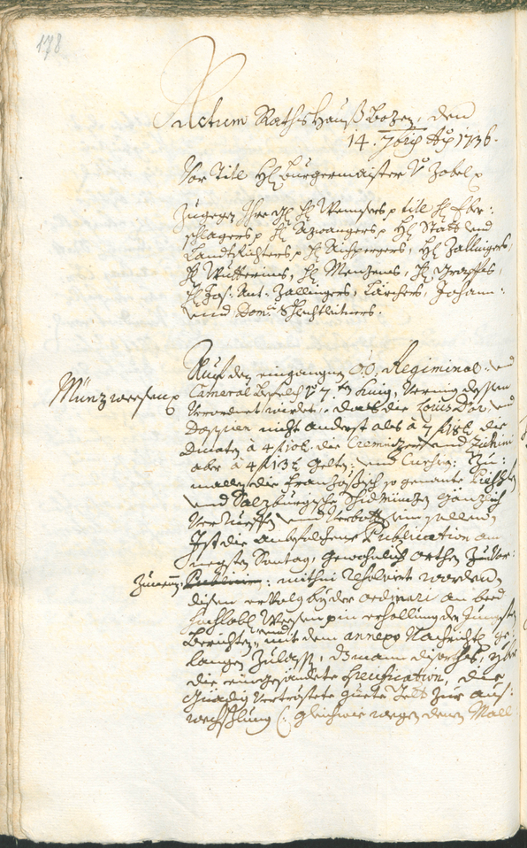 Civic Archives of Bozen-Bolzano - BOhisto Ratsprotokoll 1735/38 