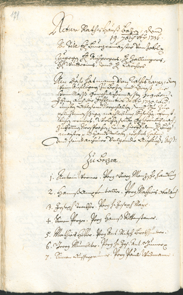 Archivio Storico della Città di Bolzano - BOhisto protocollo consiliare 1735/38 