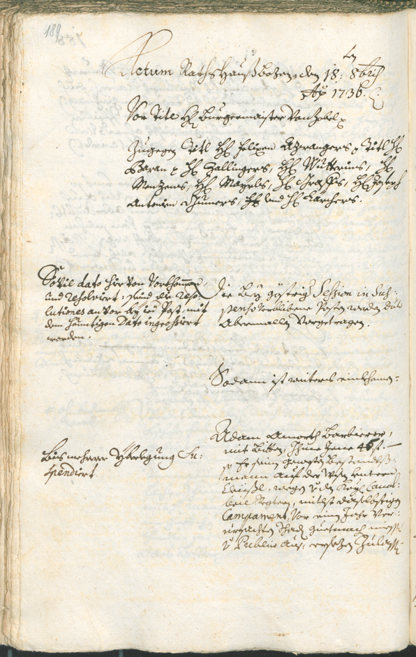 Archivio Storico della Città di Bolzano - BOhisto protocollo consiliare 1735/38 