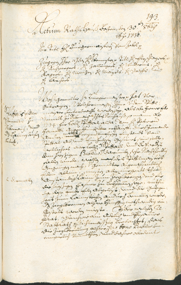 Archivio Storico della Città di Bolzano - BOhisto protocollo consiliare 1735/38 