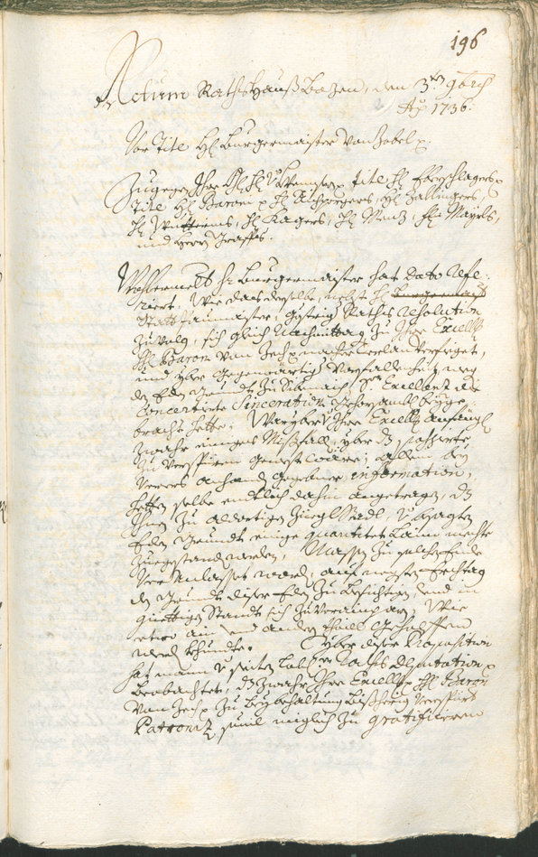 Archivio Storico della Città di Bolzano - BOhisto protocollo consiliare 1735/38 