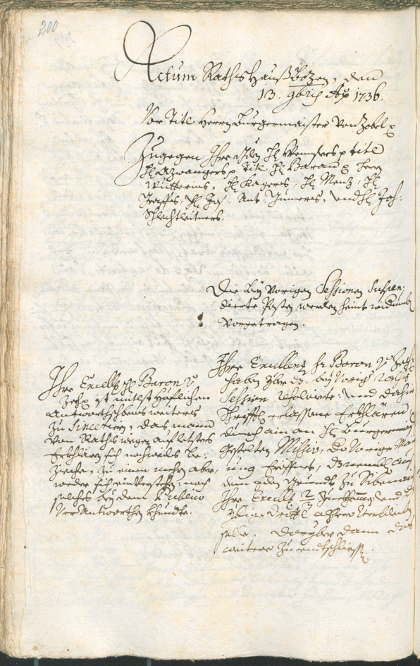 Archivio Storico della Città di Bolzano - BOhisto protocollo consiliare 1735/38 