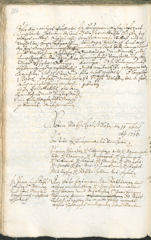 Archivio Storico della Città di Bolzano - BOhisto protocollo consiliare 1735/38 