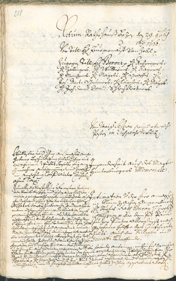 Archivio Storico della Città di Bolzano - BOhisto protocollo consiliare 1735/38 