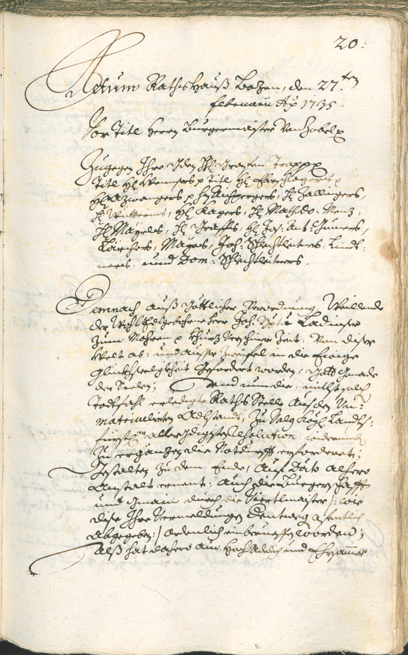 Archivio Storico della Città di Bolzano - BOhisto protocollo consiliare 1735/38 