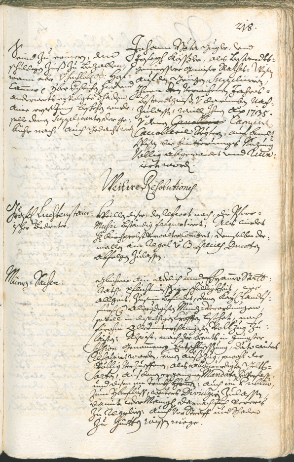 Civic Archives of Bozen-Bolzano - BOhisto Ratsprotokoll 1735/38 