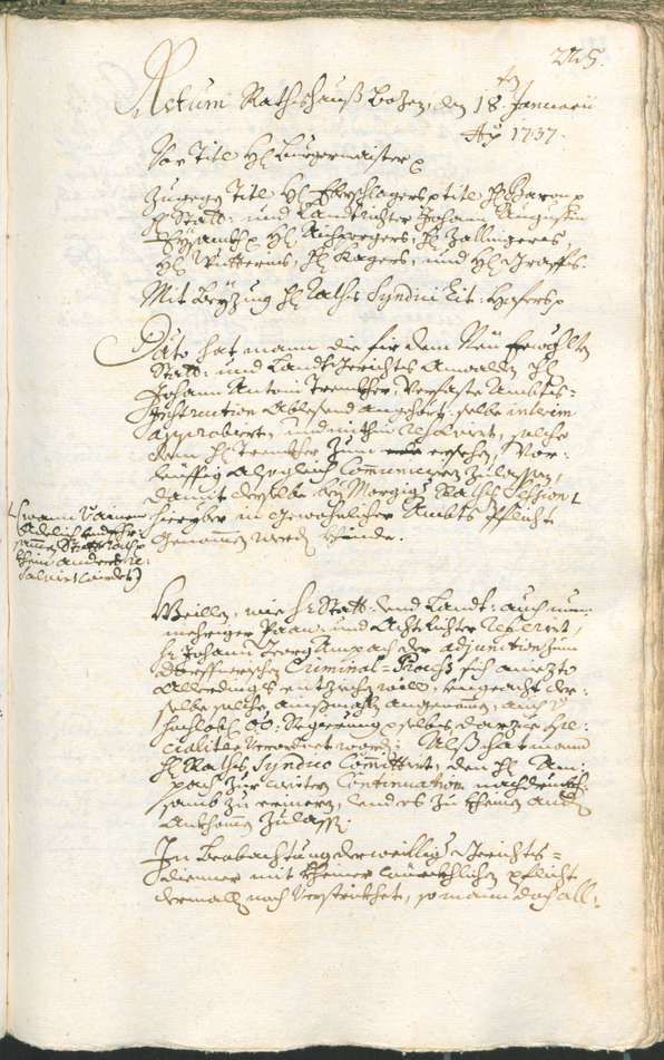 Archivio Storico della Città di Bolzano - BOhisto protocollo consiliare 1735/38 