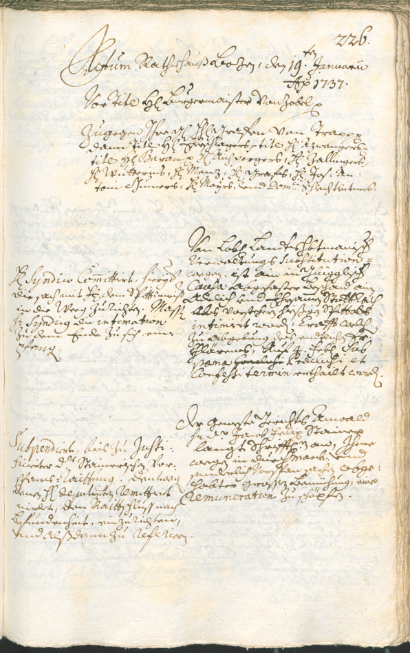 Archivio Storico della Città di Bolzano - BOhisto protocollo consiliare 1735/38 