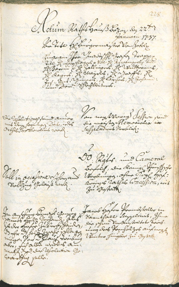 Civic Archives of Bozen-Bolzano - BOhisto Ratsprotokoll 1735/38 