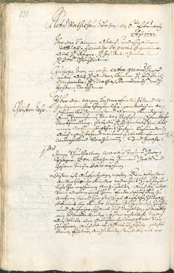 Archivio Storico della Città di Bolzano - BOhisto protocollo consiliare 1735/38 