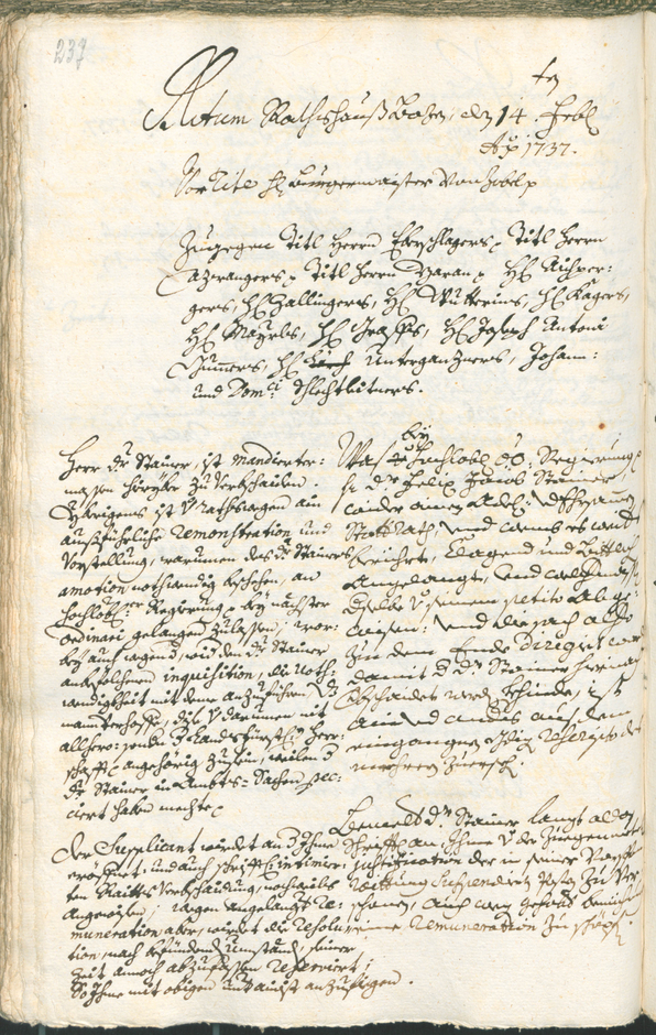 Archivio Storico della Città di Bolzano - BOhisto protocollo consiliare 1735/38 