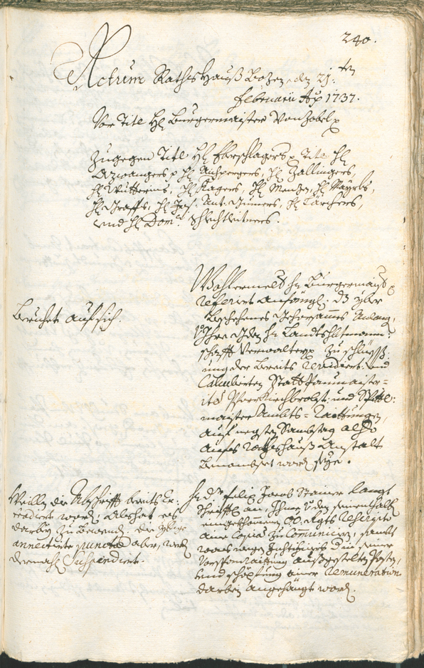 Archivio Storico della Città di Bolzano - BOhisto protocollo consiliare 1735/38 