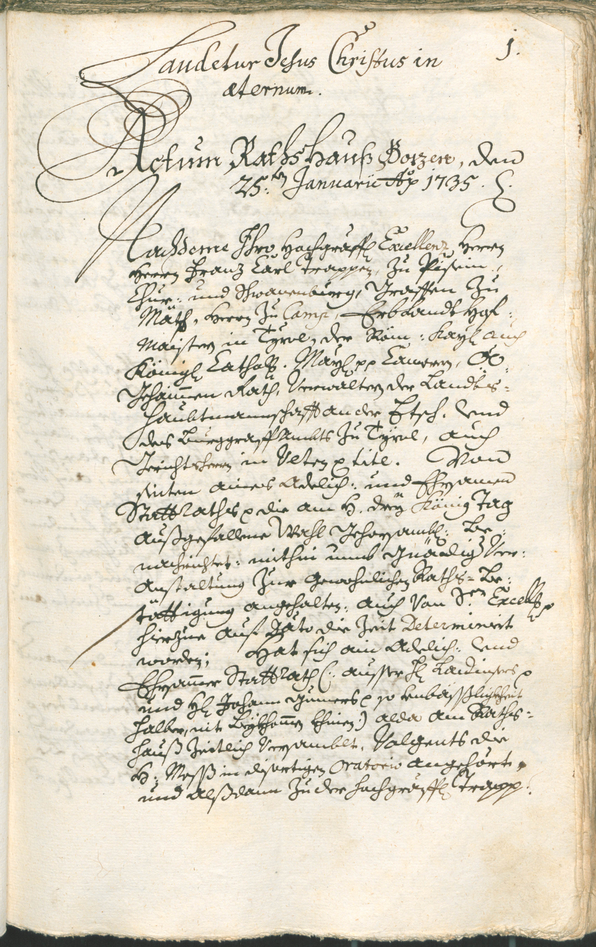 Archivio Storico della Città di Bolzano - BOhisto protocollo consiliare 1735/38 