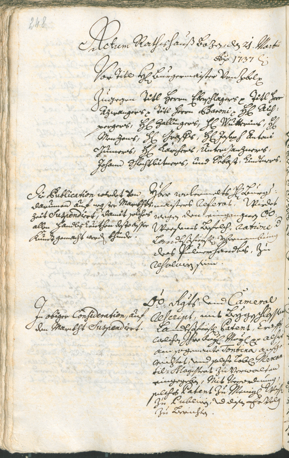 Civic Archives of Bozen-Bolzano - BOhisto Ratsprotokoll 1735/38 