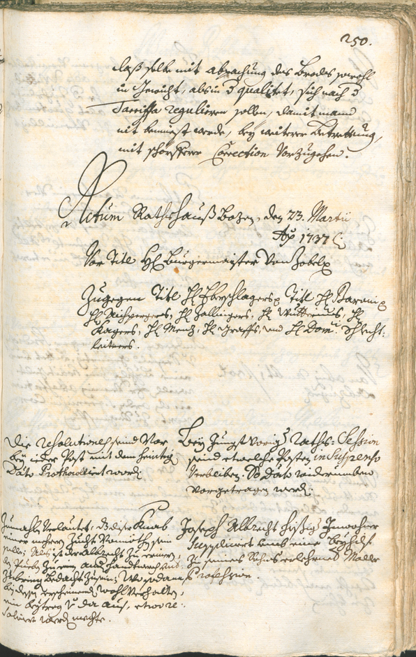 Civic Archives of Bozen-Bolzano - BOhisto Ratsprotokoll 1735/38 