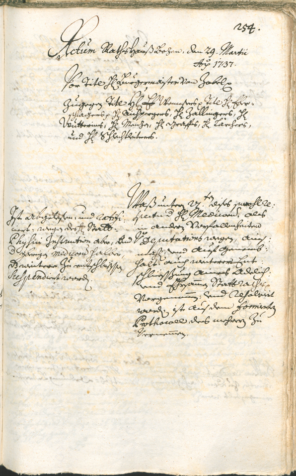 Stadtarchiv Bozen - BOhisto Ratsprotokoll 1735/38 