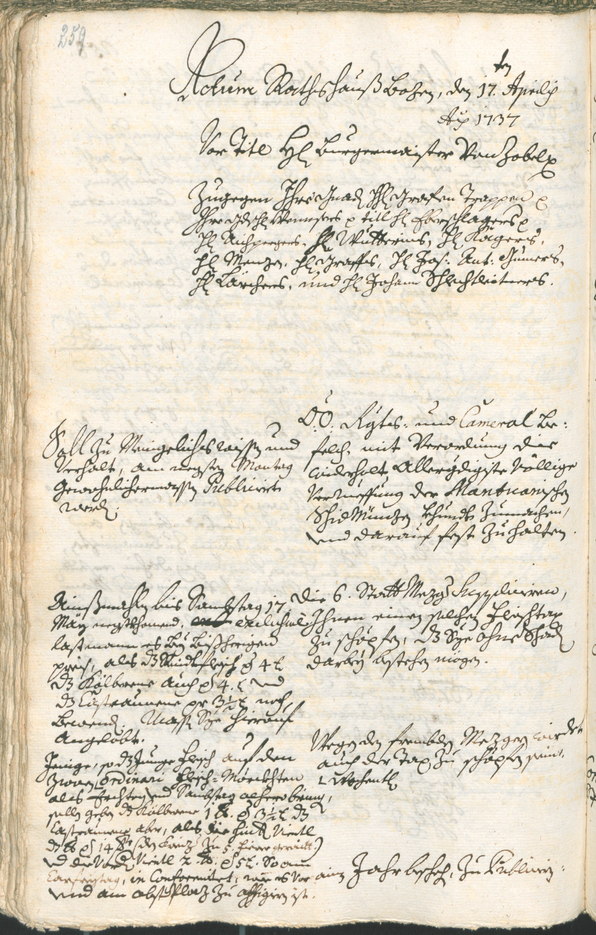 Civic Archives of Bozen-Bolzano - BOhisto Ratsprotokoll 1735/38 