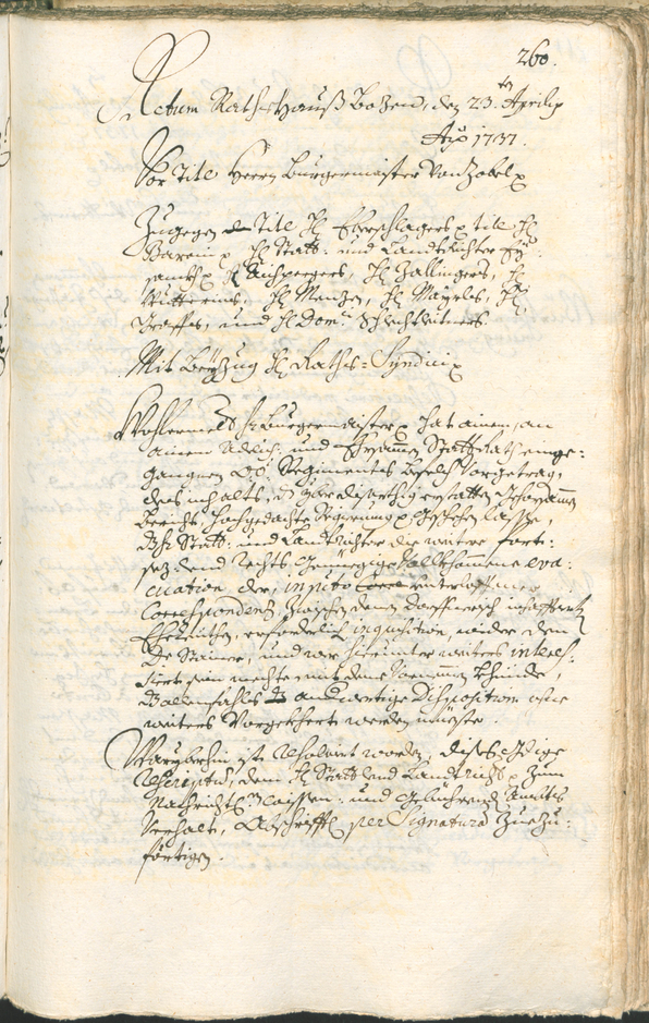 Archivio Storico della Città di Bolzano - BOhisto protocollo consiliare 1735/38 