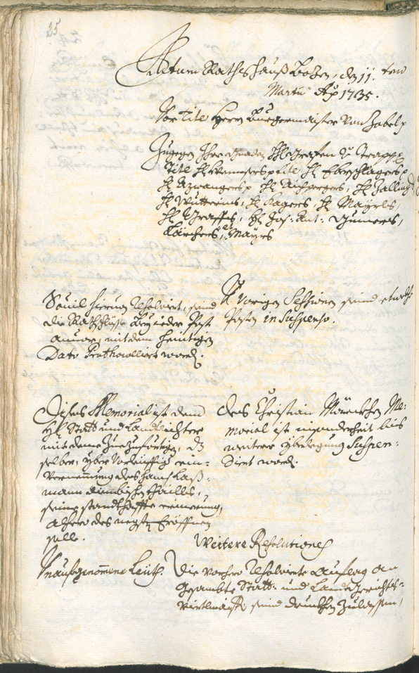 Civic Archives of Bozen-Bolzano - BOhisto Ratsprotokoll 1735/38 