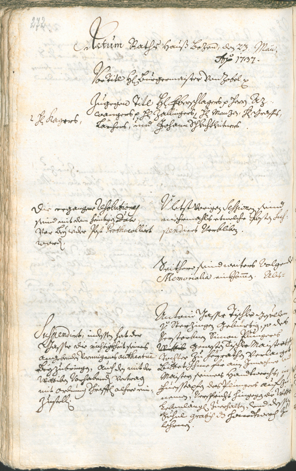 Archivio Storico della Città di Bolzano - BOhisto protocollo consiliare 1735/38 