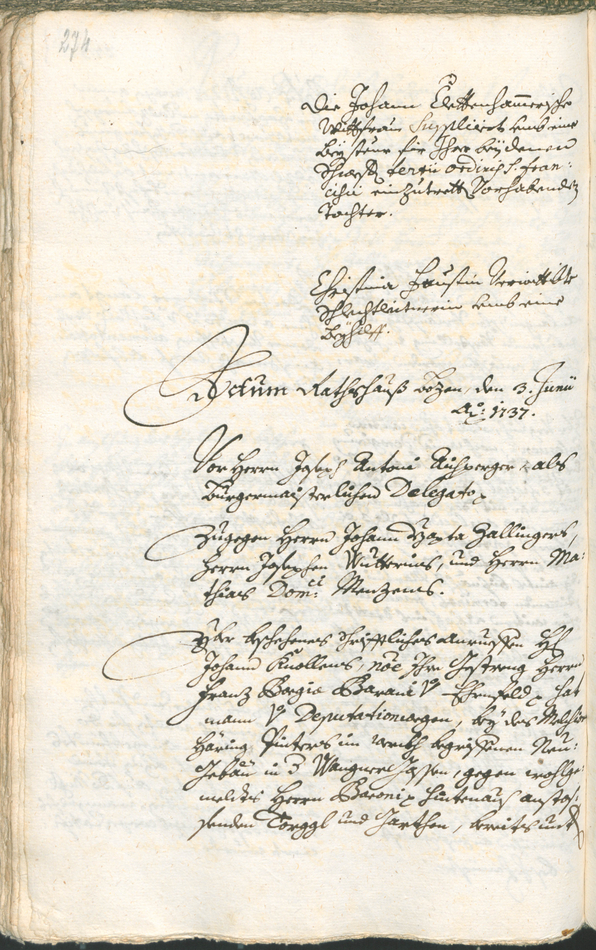 Archivio Storico della Città di Bolzano - BOhisto protocollo consiliare 1735/38 