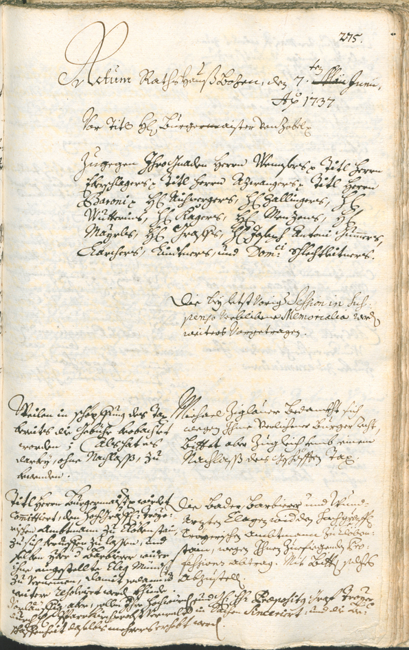 Archivio Storico della Città di Bolzano - BOhisto protocollo consiliare 1735/38 