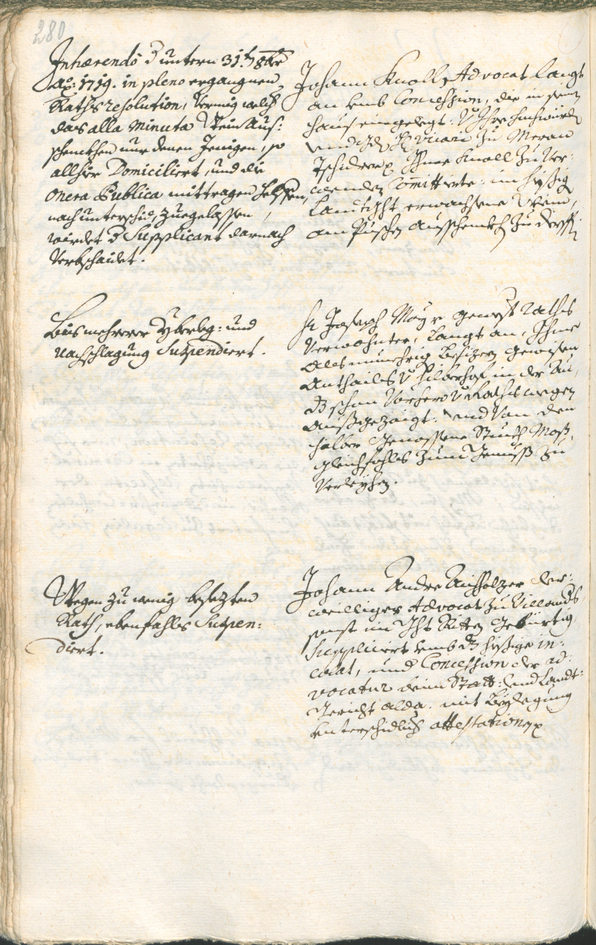 Archivio Storico della Città di Bolzano - BOhisto protocollo consiliare 1735/38 