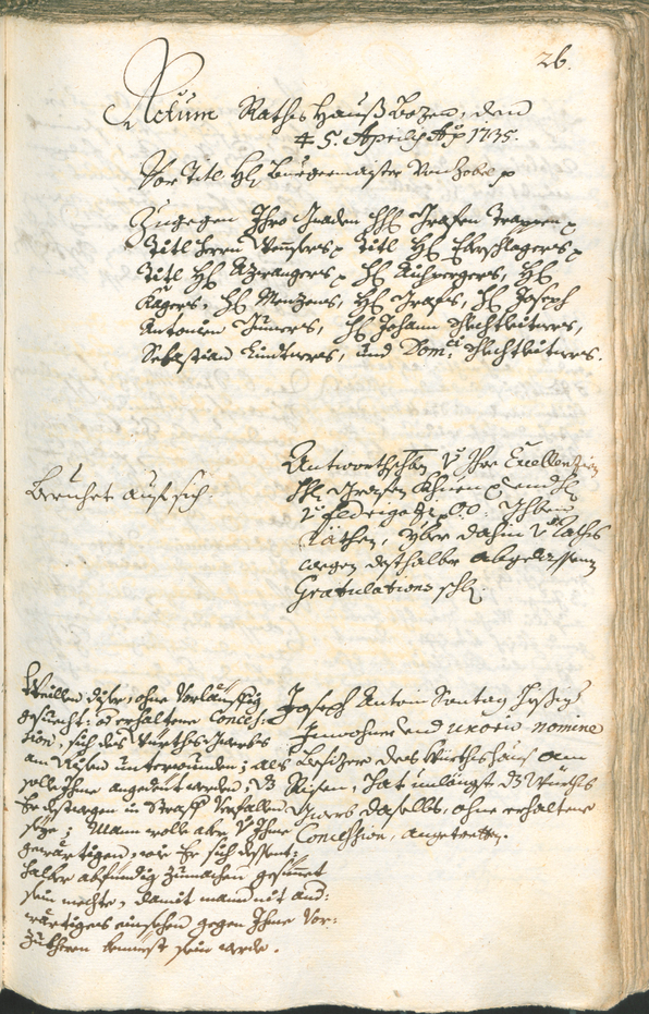 Archivio Storico della Città di Bolzano - BOhisto protocollo consiliare 1735/38 