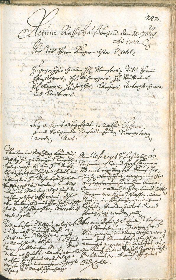 Archivio Storico della Città di Bolzano - BOhisto protocollo consiliare 1735/38 