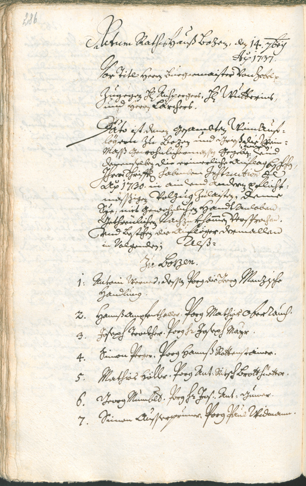 Archivio Storico della Città di Bolzano - BOhisto protocollo consiliare 1735/38 