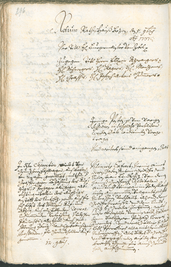 Civic Archives of Bozen-Bolzano - BOhisto Ratsprotokoll 1735/38 