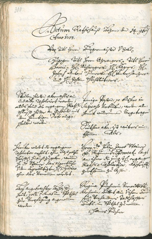 Archivio Storico della Città di Bolzano - BOhisto protocollo consiliare 1735/38 