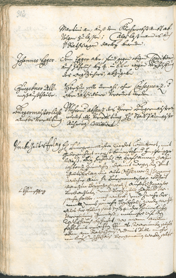 Stadtarchiv Bozen - BOhisto Ratsprotokoll 1735/38 