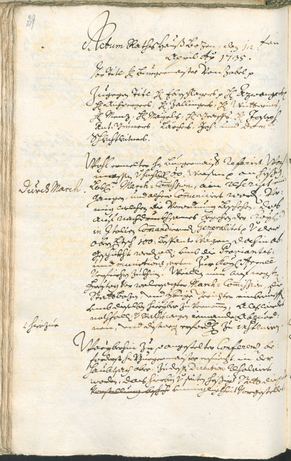 Archivio Storico della Città di Bolzano - BOhisto protocollo consiliare 1735/38 