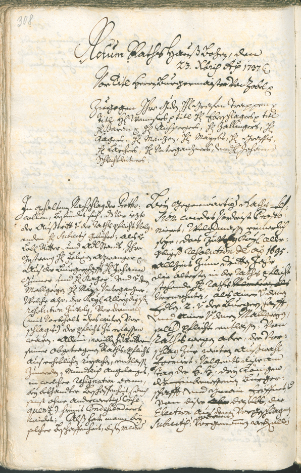 Archivio Storico della Città di Bolzano - BOhisto protocollo consiliare 1735/38 