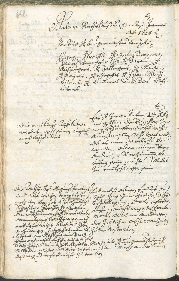 Archivio Storico della Città di Bolzano - BOhisto protocollo consiliare 1735/38 