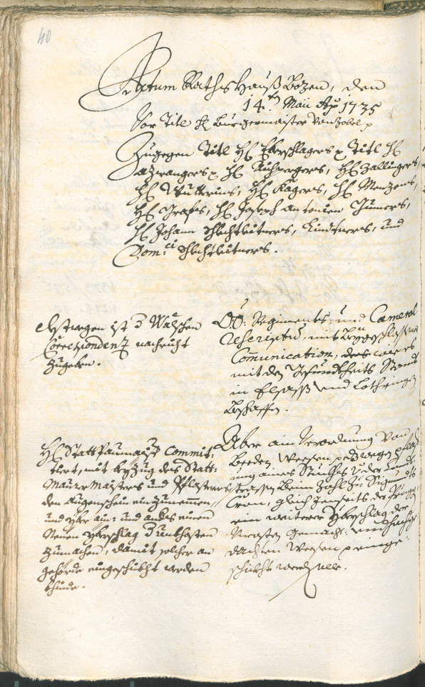 Archivio Storico della Città di Bolzano - BOhisto protocollo consiliare 1735/38 