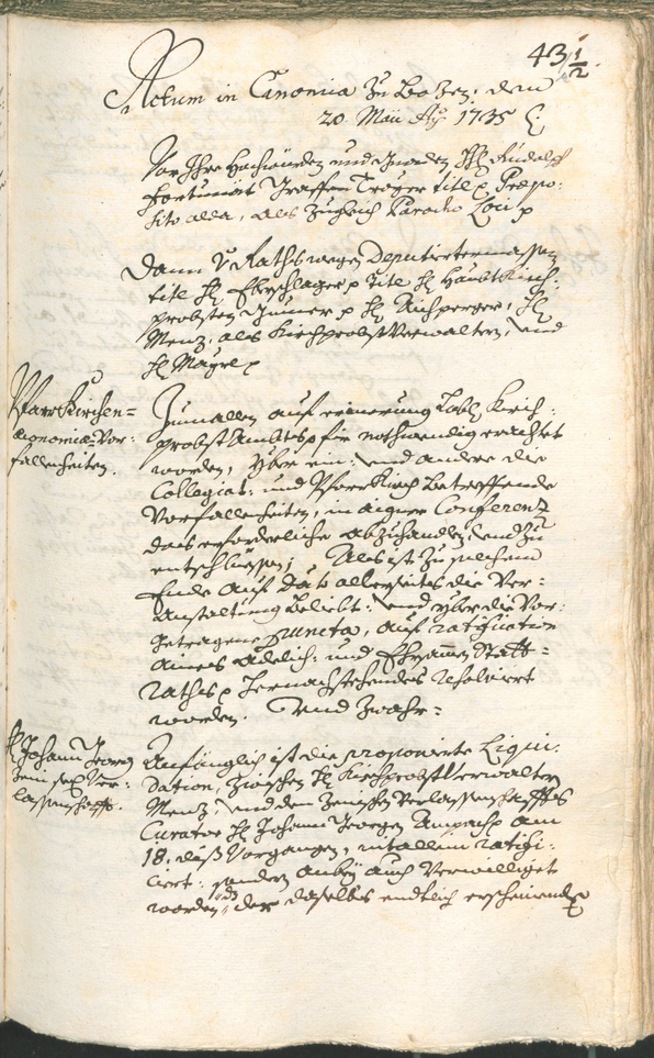 Civic Archives of Bozen-Bolzano - BOhisto Ratsprotokoll 1735/38 