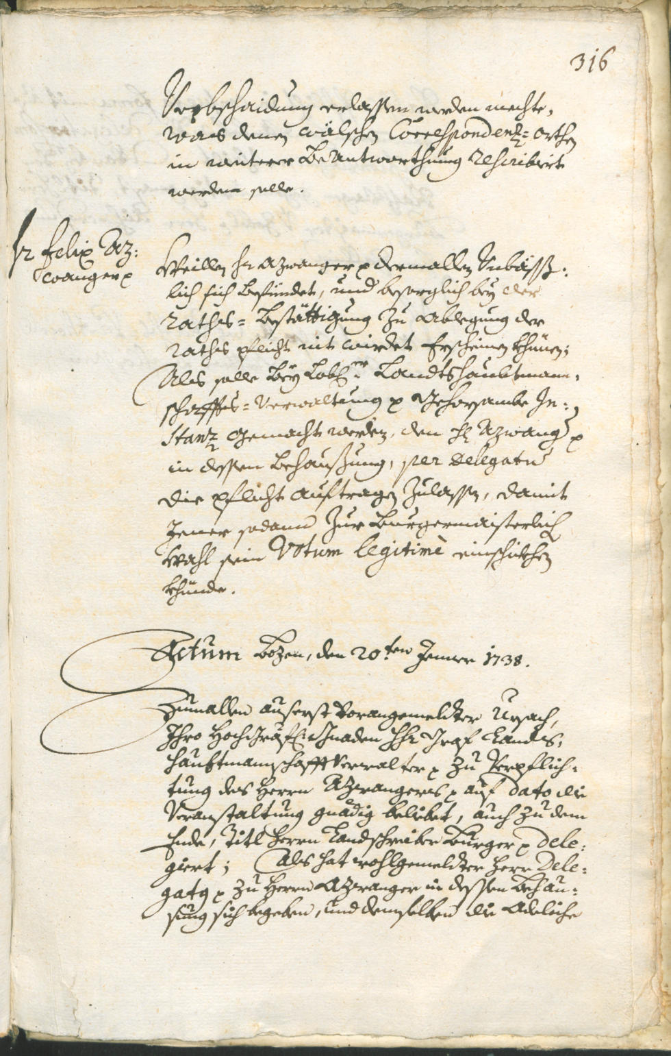 Archivio Storico della Città di Bolzano - BOhisto protocollo consiliare 1735/38 