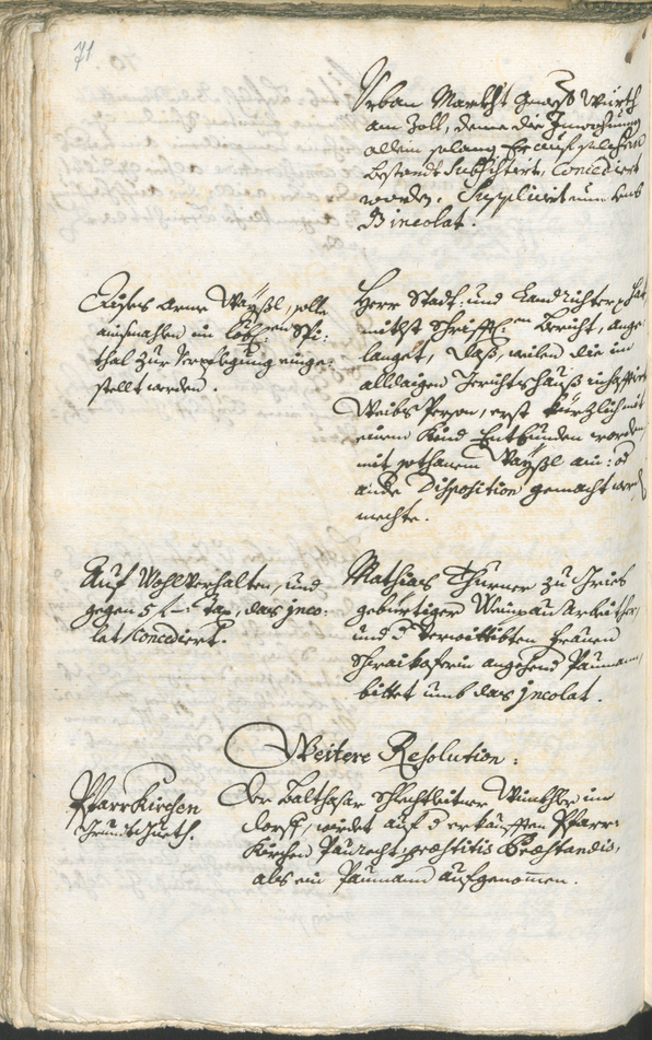 Stadtarchiv Bozen - BOhisto Ratsprotokoll 1738/41 